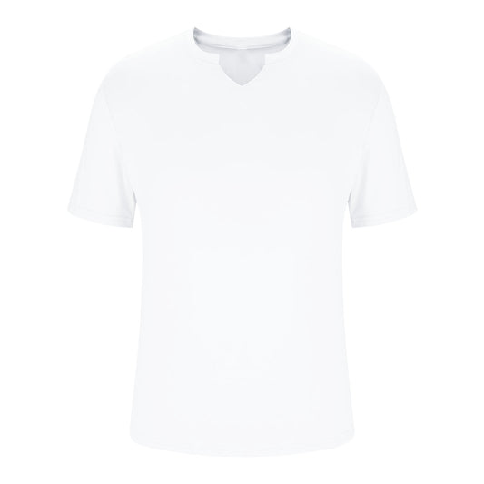 Men’s White Dry-Fit Short Sleeve Sport Shirt – Quick-Dry Athletic Workout T-Shirt