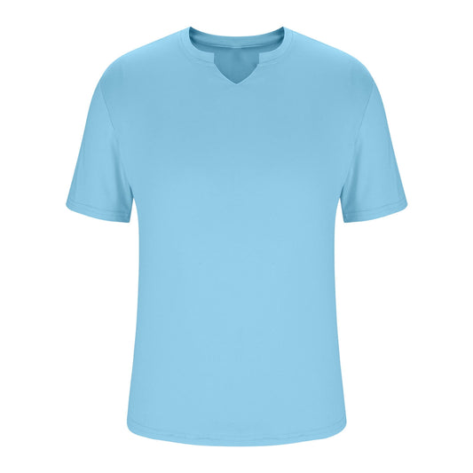 Men’s Light Blue Dry-Fit Short Sleeve Sport Shirt – Quick-Dry Athletic Workout T-Shirt