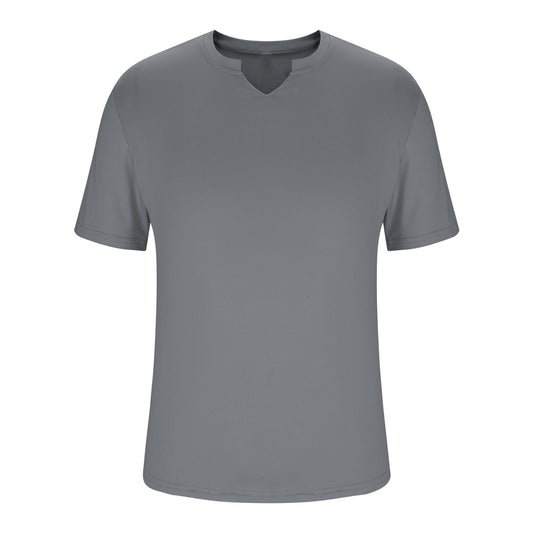 Men’s Gray Dry-Fit Short Sleeve Sports T-Shirt – Lightweight Athletic Workout Top