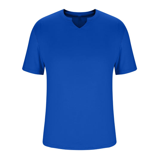 Men’s Blue Dry-Fit Short Sleeve Training T-Shirt – Breathable Athletic Performance Top